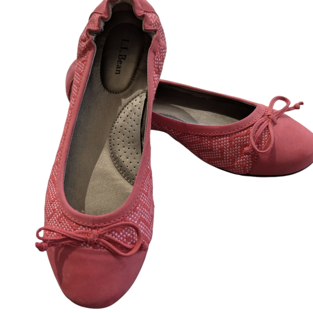 L.L. Bean Women's ballet flats. Size 8m, Pink Coral